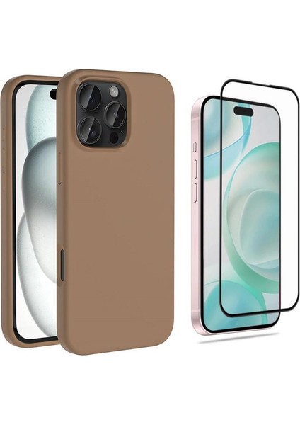 iPhone 16 Pro Max Kılıf Kivi Liquid Magsafe Özellikli Lansman Silinebilir Kapak Ve Ekran Koruyucu