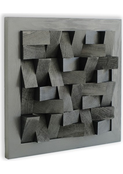 Cosmos 40 x 40 cm El Yapımı Ahşap Çerçeveli Mozaik Ahşap Duvar Tablosu indirimleri