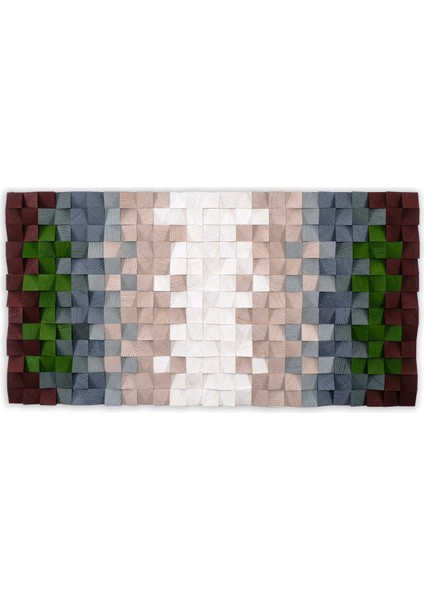 Uranüs 110 x 55 cm El Yapımı Mozaik Ahşap Duvar Tablosu