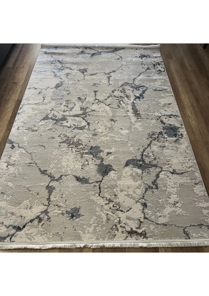 Ipek La Vida 8404 A Gri Mavi Modern Salon Halısı