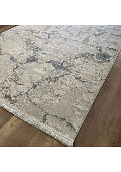 Ipek La Vida 8404 A Gri Mavi Modern Salon Halısı modelleri