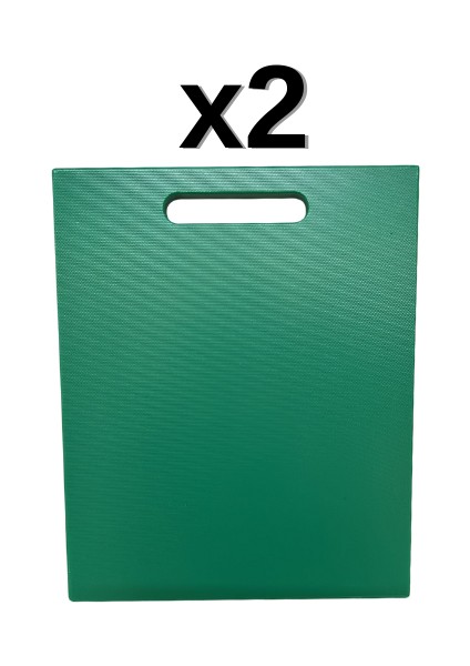2'li Türkay 32.5X26.5X2 cm Saplı Polietilen Kesme Tahtası Kesim Levhası 1145
