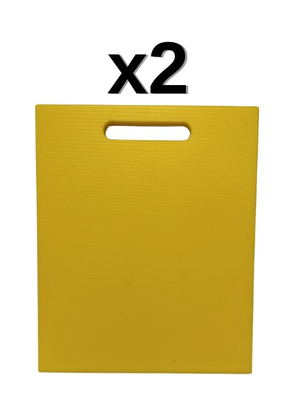 2'li Türkay 32.5X26.5X2 cm Saplı Polietilen Kesme Tahtası Kesim Levhası 1145