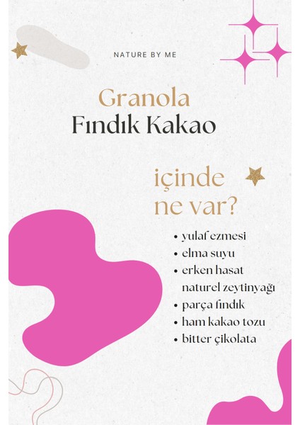 Fındık Kakao Granola 240 gr