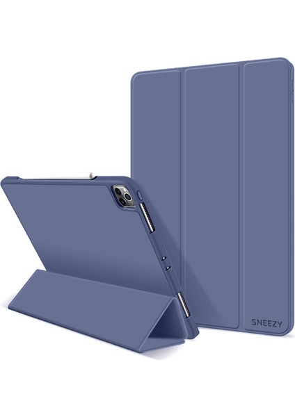 Apple iPad Pro 12.9 Inç 3.4.5.6. Nesil Kılıf Craft Kalem Bölmeli Uyku Modlu Kapaklı Smart Case