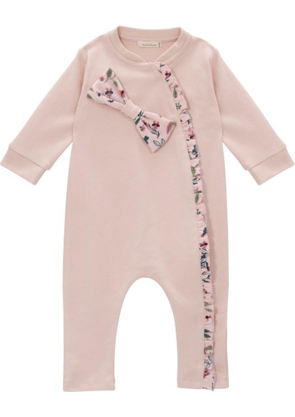 Kız Bebek Fiyonklu Tulum - Pembe