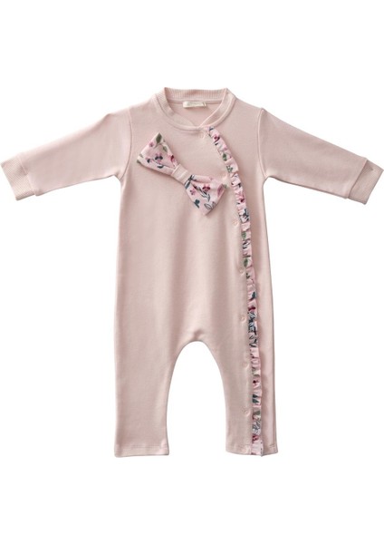Kız Bebek Fiyonklu Tulum - Pembe