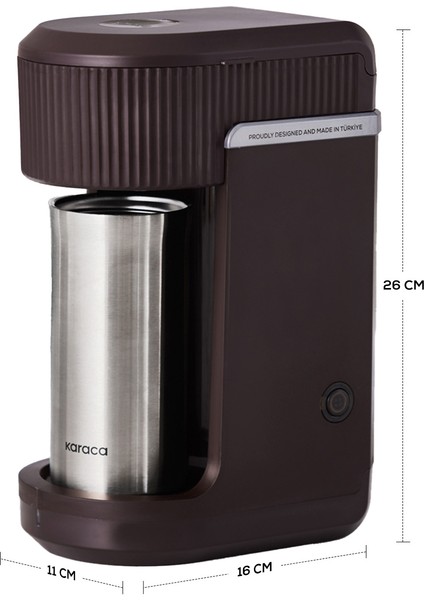 Mono Personal Filtre Kahve Makinesi Walnut Brown