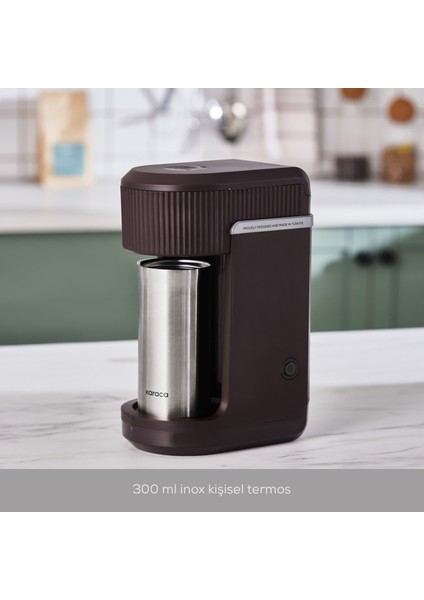 Mono Personal Filtre Kahve Makinesi Walnut Brown