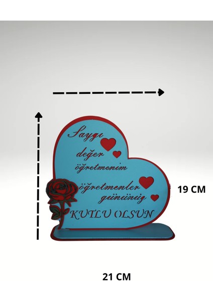 Öğretmen Gününe Özel Tablo "Saygı Değer Öğretmen" Gül Detaylı Dekoratif Hediye indirimleri