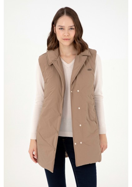 Kadın Haki Yelek (Dokuma) 50289554-VR027