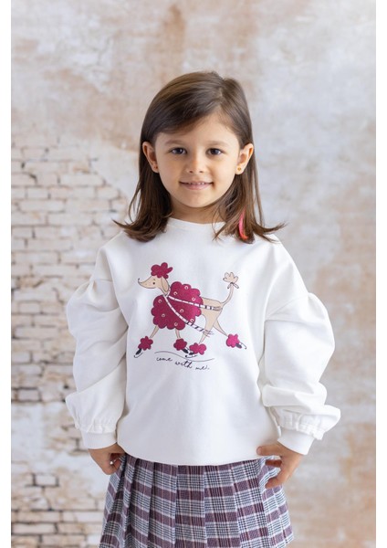 Kız Bebek Sim Baskılı Sweatshirt - Skasar