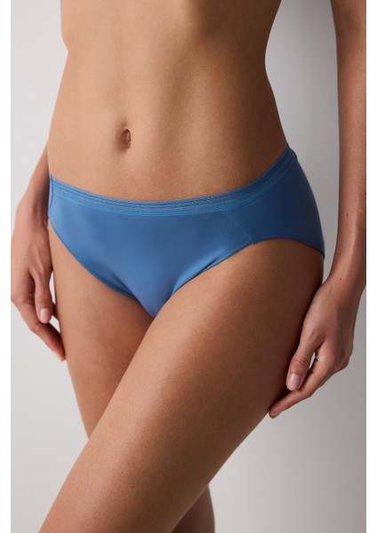 Easy Cotton Trim French Kesim Koyu Mavi Slip Külot