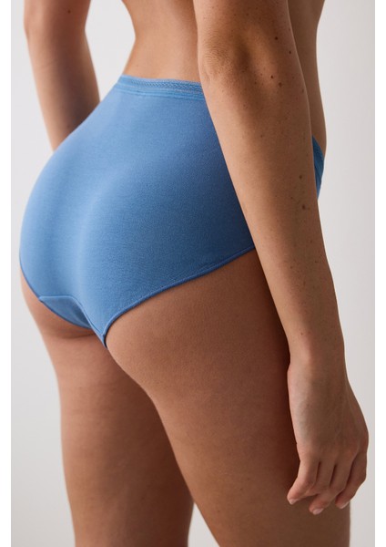Easy Cotton Trim French Kesim Koyu Mavi Slip Külot modelleri