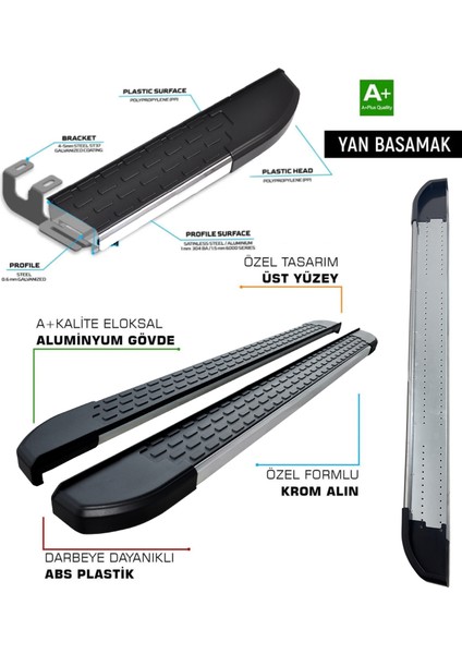 Car Dizayn Jeep Chorokee Kk Limt. Nirvana Alüminyum Yan Basamak Marşpiyel Koruma 2008>2009>2010>2011>2012