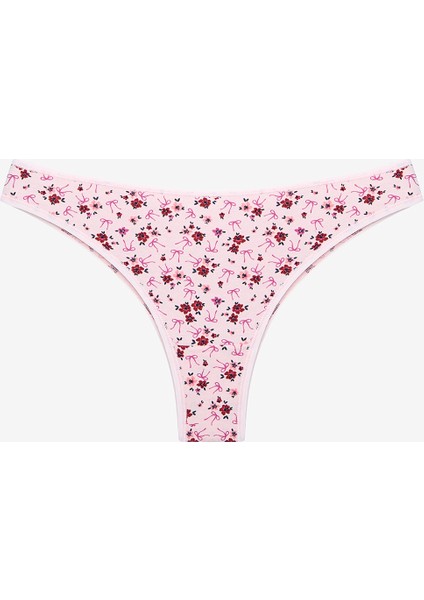 Bow Floral Pamuklu 5li Brazilian Külot modelleri