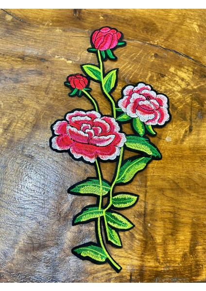 Ütü Ile Yapışan Çiçek Demeti Arma Dikiş Giyim Aplike 36X18 cm