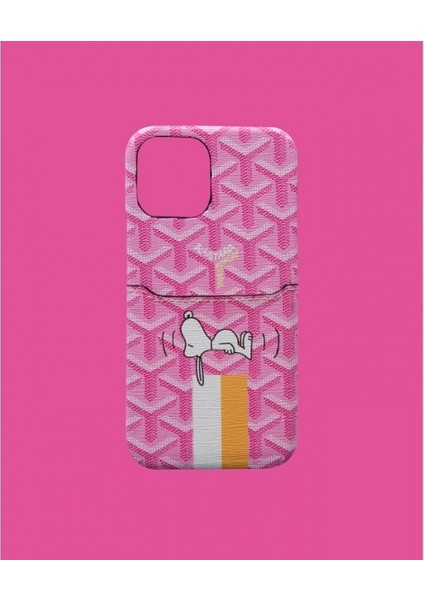 Pembe Kartlıklı Telefon Kılıfı - DK128 - Apple iPhone 16 Pro