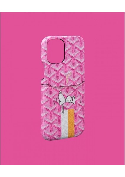Pembe Kartlıklı Telefon Kılıfı - DK128 - Apple iPhone 16 Pro modelleri