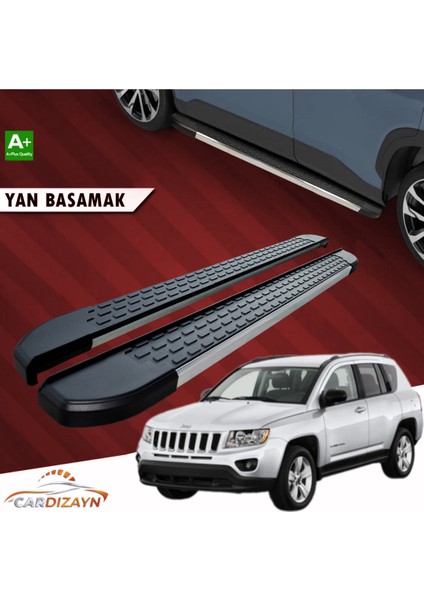 Car Dizayn Jeep Commander Nirvana Alüminyum Yan Basamak Marşpiyel Koruma 2006>2007>2008>2009>2010