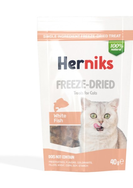 Freeze Dried Alabalıklı Kedi Ödül Maması 40 gr