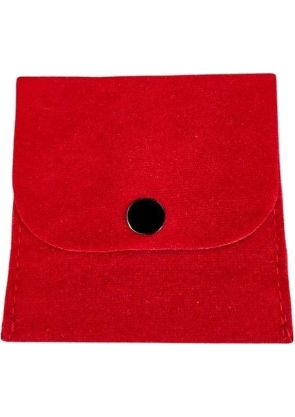 Kadife (Süet) Zarf Kese Kırmızı 25 Adet 7x7 cm Boy Takı, Altın Kesesi (Çıtçıtlı) modelleri