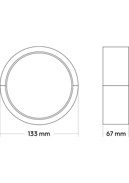 Ct-7077 - 7w 3200k Gün Işığı | Sıva Üstü Bora Led Aplik - Ip44
