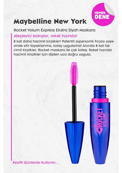 Rocket Volum Express Ekstra Siyah Maskara