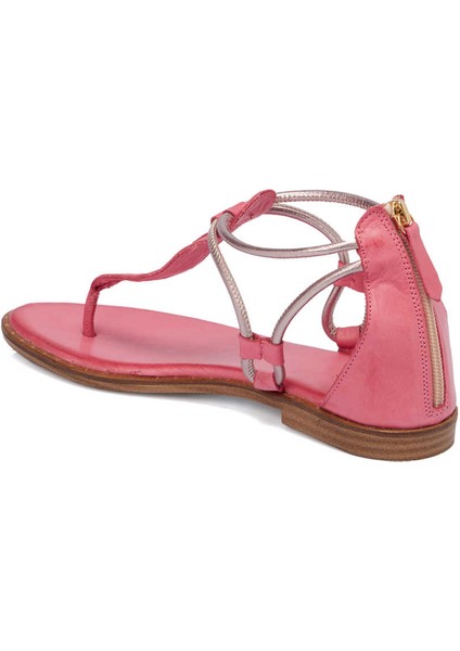 Pembe Hakiki Deri Kadın Sandalet - K24Y1SN67415-S1T fiyatları