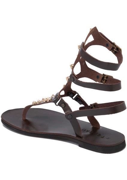 Kahve Deri Kadın Sandalet - K24Y1Sn67418-C2Z Kahve