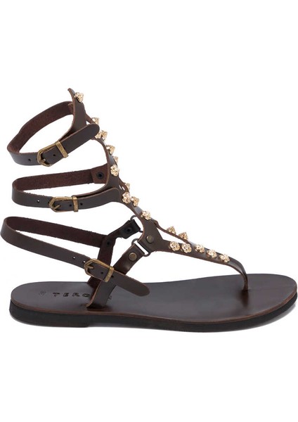 Kahve Deri Kadın Sandalet - K24Y1Sn67418-C2Z Kahve