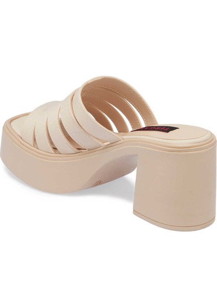 Kahve Vegan-Tekstil Kadın Terlik - K24Y1TR67423-T3Q Kahve
