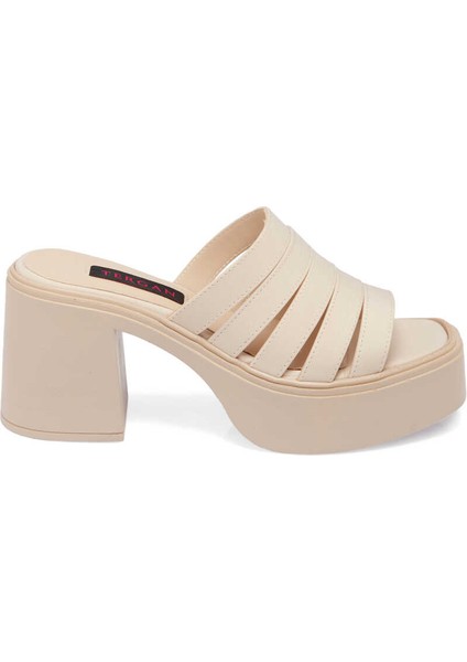 Kahve Vegan-Tekstil Kadın Terlik - K24Y1TR67423-T3Q Kahve