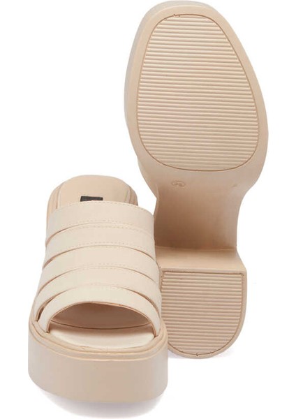 Kahve Vegan-Tekstil Kadın Terlik - K24Y1TR67423-T3Q Kahve