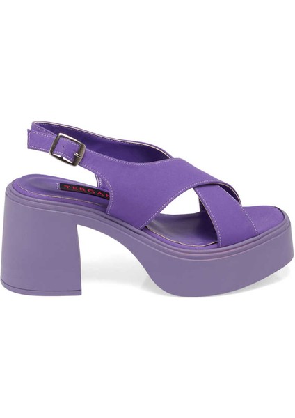 Mor Vegan-Tekstil Kadın Sandalet - K24Y1SN67404-T3S