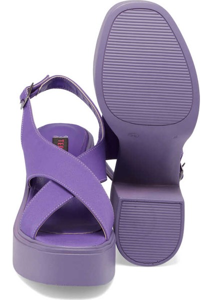 Mor Vegan-Tekstil Kadın Sandalet - K24Y1SN67404-T3S