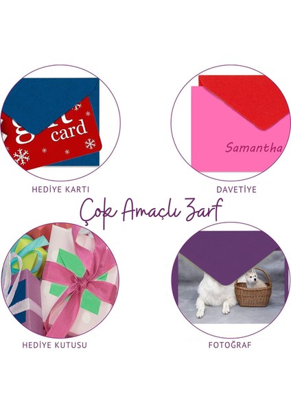 Hediye Kartı Zarfı Mini Davetiye Düğün Fotoğraf Not Kağıdı Zarfı 7 x 9 cm 50 Adet Beyaz fırsatları