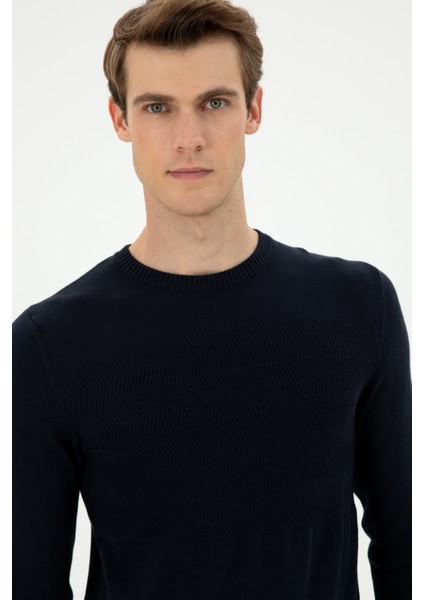 Erkek Lacivert Kazak /Triko 50292876-VR033 fiyatları