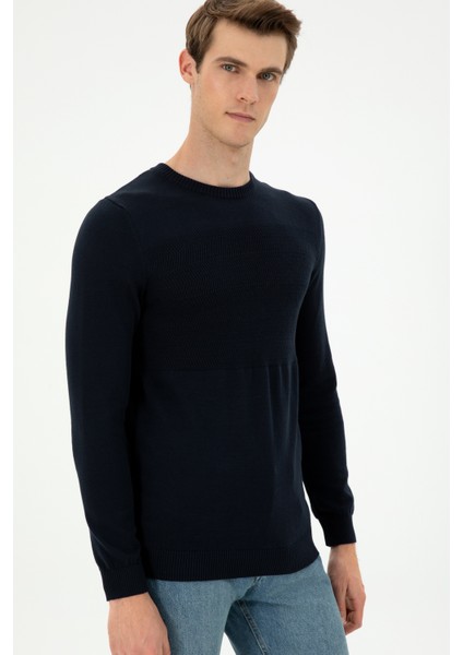 Erkek Lacivert Kazak /Triko 50292876-VR033 modelleri