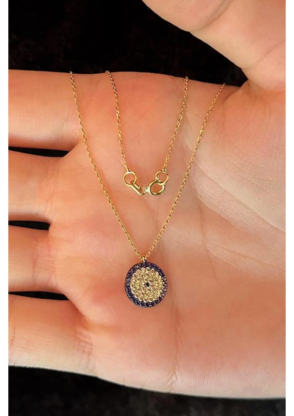 14 Ayar Altın Nazarlık Kolye modelleri