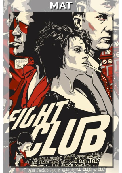 Fight Club Retro Film Posteri, Duvar Kağıdı/ Li Baskı