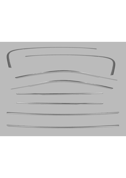 Bmw 3 Series F30 Sedan Cam Çerçevesi 8 Parça 2012 ve Üzeri Krom Paslanmaz Çelik