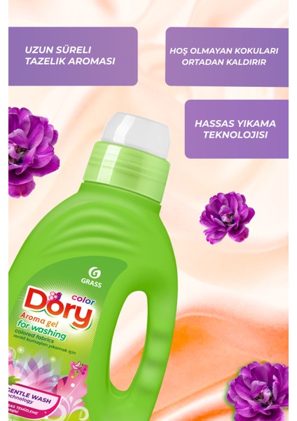 Dory Color Sıvı Çamaşır Deterjanı 1500ML (40 Yıkama) Renkli Kumaşlar İçin