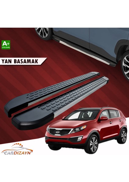 Car Dizayn Kia Sportage 3 Nirvana Alüminyum Yan Basamak Marşpiyel Koruma 2010>2011>2012>2013>2014>2015