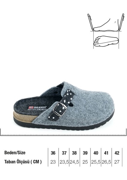Kadın Kışlık Rahat Taban Tek Toka Ayarlanabilir Keçe Ev Bahçe Terlik fiyatları