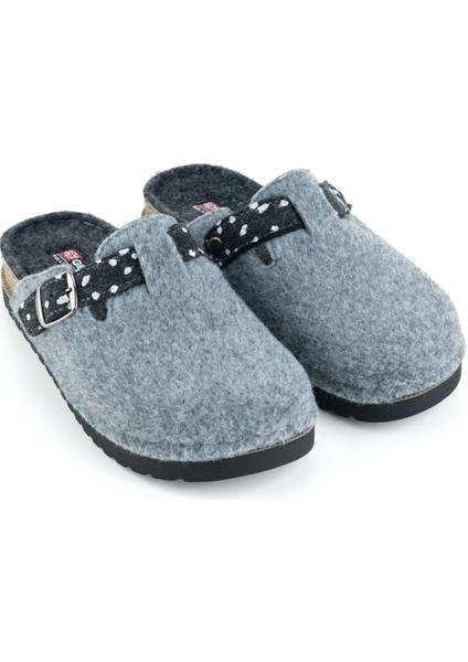 Kadın Kışlık Rahat Taban Tek Toka Ayarlanabilir Keçe Ev Bahçe Terlik modelleri