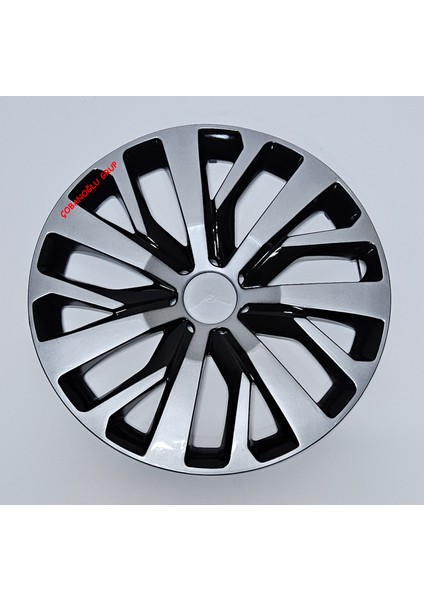Clio Uyumlu Çelik Jant Görünümlü 15" Jant Kapağı 4 Adet +Amblem