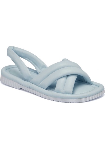 Mavi Deri Kadın Sandalet - K24Y1Sn67414-J61 Mavi