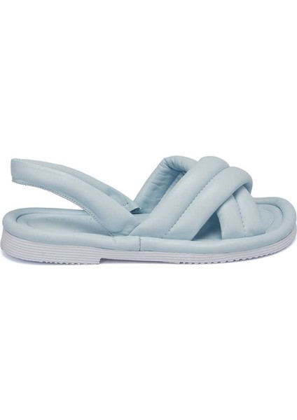 Mavi Deri Kadın Sandalet - K24Y1Sn67414-J61 Mavi
