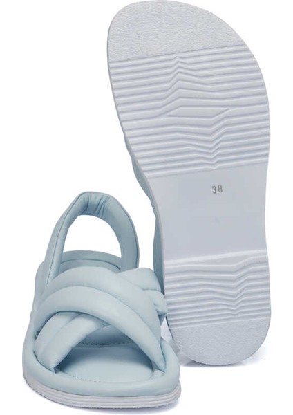 Mavi Deri Kadın Sandalet - K24Y1Sn67414-J61 Mavi